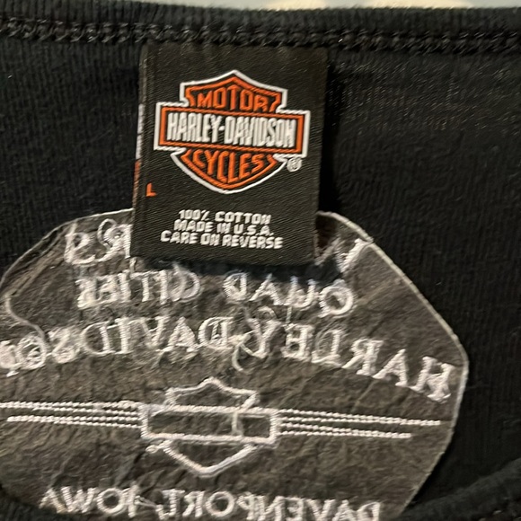 Harley Davidson zip up tshirt material - Picture 2 of 3